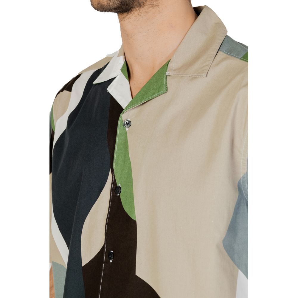 Only & Sons Green Cotton Short Sleeve Shirt